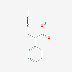 molecular formula C12H12O2 B14039382 2-Phenylhex-4-ynoic acid 