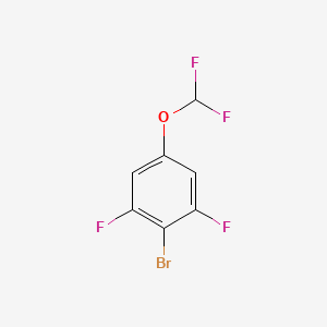 molecular formula C7H3BrF4O B1403939 2-Bromo-5-(difluoromethoxy)-1,3-difluoro-benzene CAS No. 1417567-03-3