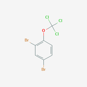 molecular formula C7H3Br2Cl3O B1403940 2,4-Dibromo-1-(trichloromethoxy)benzene CAS No. 1417566-66-5