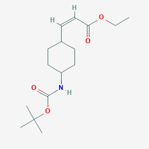B1403941 (Z)-Ethyl 3-((1r,4r)-4-(tert-butoxycarbonylamino)-cyclohexyl)acrylate CAS No. 1452487-86-3