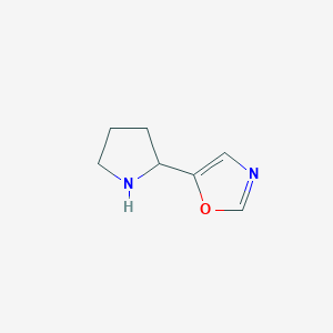 molecular formula C7H10N2O B1403944 5-Pyrrolidin-2-yl-1,3-oxazole CAS No. 1428233-24-2