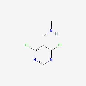 molecular formula C6H7Cl2N3 B1403945 N-[(4,6-Dichloropyrimidin-5-yl)methyl]-N-methylamine CAS No. 1355334-44-9