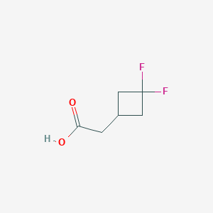 molecular formula C6H8F2O2 B1403950 2-(3,3-二氟环丁基)乙酸 CAS No. 1373503-48-0