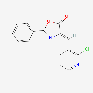 molecular formula C15H9ClN2O2 B1403951 4-[(2-Chloropyridin-3-yl)methylene]-2-phenyl-1,3-oxazol-5(4H)-one CAS No. 1417367-13-5