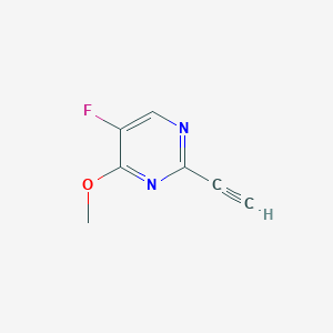 molecular formula C7H5FN2O B1403958 2-乙炔基-5-氟-4-甲氧基嘧啶 CAS No. 1330044-12-6