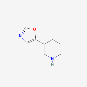 molecular formula C8H12N2O B1403960 3-(1,3-Oxazol-5-yl)piperidine CAS No. 877664-83-0