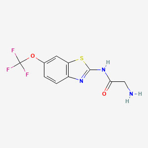 molecular formula C10H8F3N3O2S B1403964 2-Amino-N-(6-trifluoromethoxy-benzothiazol-2-yl)-acetamide CAS No. 1456735-86-6