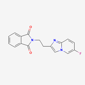 molecular formula C17H12FN3O2 B1403965 2-[2-(6-Fluoroimidazo[1,2-a]pyridin-2-yl)ethyl]-1H-isoindole-1,3(2H)-dione CAS No. 1417636-77-1