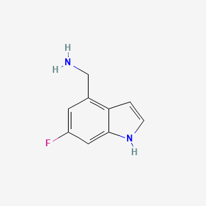 molecular formula C9H9FN2 B1403966 (6-fluoro-1H-indol-4-yl)methanamine CAS No. 1422057-38-2