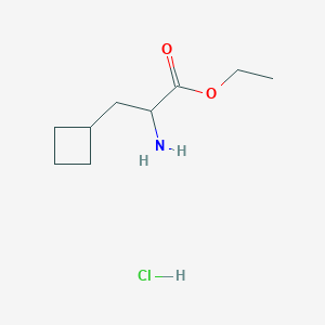 molecular formula C9H18ClNO2 B1403971 Ethyl 2-amino-3-cyclobutylpropanoate hydrochloride CAS No. 565456-74-8