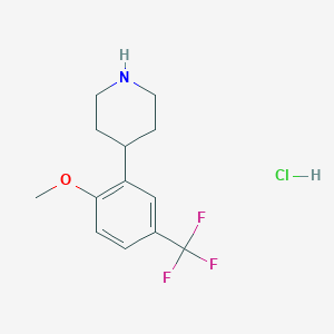 molecular formula C13H17ClF3NO B1403972 4-(2-Methoxy-5-(trifluoromethyl)phenyl)piperidine hydrochloride CAS No. 1311254-44-0