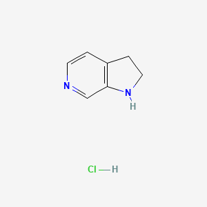 molecular formula C7H9ClN2 B1403977 2,3-Dihydro-1H-pyrrolo[2,3-c]pyridine hydrochloride CAS No. 1610028-39-1