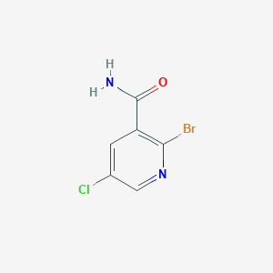 molecular formula C6H4BrClN2O B1403978 2-Bromo-5-chloronicotinamide CAS No. 1806059-67-5