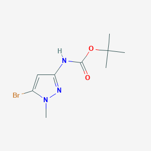 molecular formula C9H14BrN3O2 B1403980 Tert-butyl 5-bromo-1-methyl-1H-pyrazol-3-ylcarbamate CAS No. 1447607-89-7