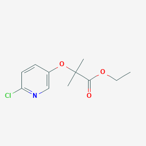 molecular formula C11H14ClNO3 B1403981 Ethyl 2-(6-chloropyridin-3-yloxy)-2-methylpropanoate CAS No. 1360056-04-7