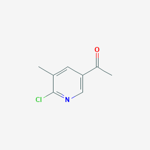 molecular formula C8H8ClNO B1403982 1-(6-Chloro-5-methylpyridin-3-yl)ethanone CAS No. 1256791-13-5