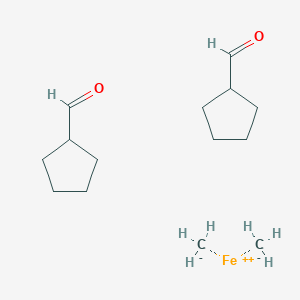 molecular formula C14H26FeO2 B14039840 Carbanide;cyclopentanecarbaldehyde;iron(2+) 