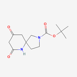 molecular formula C13H20N2O4 B14039857 Tert-butyl7,9-dioxo-2,6-diazaspiro[4.5]decane-2-carboxylate 