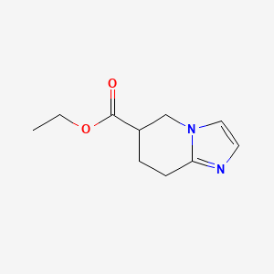 molecular formula C10H14N2O2 B14039870 Ethyl 5,6,7,8-tetrahydroimidazo[1,2-a]pyridine-6-carboxylate 