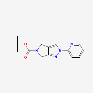 molecular formula C15H18N4O2 B1403988 tert-Butyl 2-(pyridin-2-yl)-4,6-dihydropyrrolo[3,4-c]pyrazole-5(2H)-carboxylate CAS No. 1395493-04-5