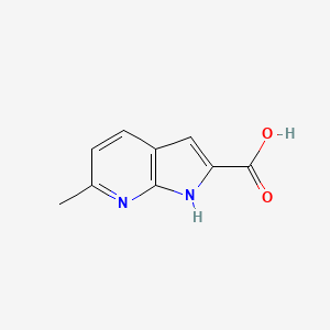 molecular formula C9H8N2O2 B1403989 6-Methyl-1H-pyrrolo[2,3-b]pyridine-2-carboxylic acid CAS No. 1368101-33-0
