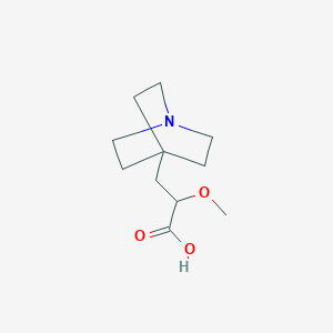 molecular formula C11H19NO3 B14039908 2-Methoxy-3-(quinuclidin-4-YL)propanoic acid 
