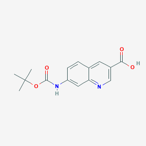 molecular formula C15H16N2O4 B1403996 7-((tert-Butoxycarbonyl)amino)quinoline-3-carboxylic acid CAS No. 1416440-75-9