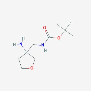 B1404017 3-(Boc-aminomethyl)-3-amino-oxolane CAS No. 1158760-39-4