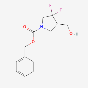 molecular formula C13H15F2NO3 B1404021 Benzyl 3,3-difluoro-4-(hydroxymethyl)pyrrolidine-1-carboxylate CAS No. 174073-95-1