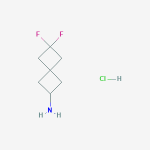 molecular formula C7H12ClF2N B1404024 6,6-Difluorospiro[3.3]heptan-2-amine hydrochloride CAS No. 1354952-13-8