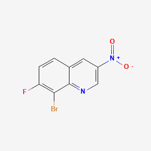 molecular formula C9H4BrFN2O2 B14040245 8-Bromo-7-fluoro-3-nitroquinoline 