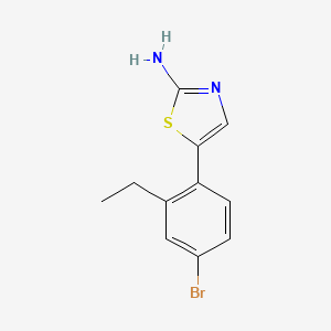 molecular formula C11H11BrN2S B14040250 5-(4-Bromo-2-ethylphenyl)thiazol-2-amine 