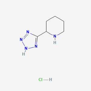 molecular formula C6H12ClN5 B1404027 2-(2H-Tetrazol-5-yl)piperidine hydrochloride CAS No. 1423029-41-7
