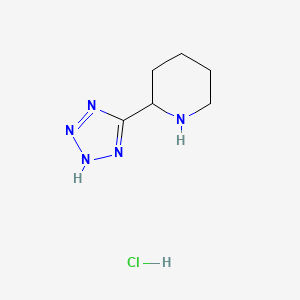 molecular formula C6H12ClN5 B1404027 2-(2H-1,2,3,4-tetrazol-5-yl)piperidine hydrochloride CAS No. 1423029-41-7
