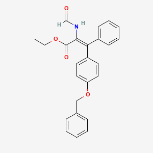 molecular formula C25H23NO4 B14040274 Ethyl (E)-3-(4-(benzyloxy)phenyl)-2-formamido-3-phenylacrylate 