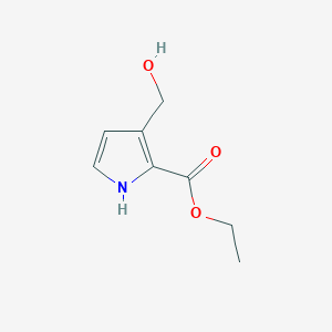molecular formula C8H11NO3 B1404029 3-(羟甲基)-1H-吡咯-2-甲酸乙酯 CAS No. 75448-69-0