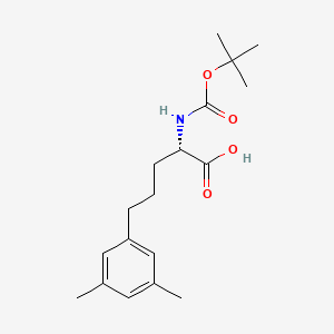molecular formula C18H27NO4 B14040300 Boc-(S)-2-amino-5-(3,5-dimethylphenyl)pentanoic acid 