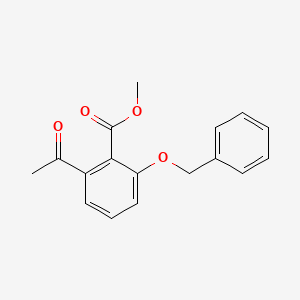molecular formula C17H16O4 B14040304 Methyl2-acetyl-6-(benzyloxy)benzoate 