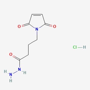 molecular formula C8H12ClN3O3 B1404032 4-(2,5-Dioxo-2,5-dihydro-1H-pyrrol-1-yl)butanehydrazide hydrochloride CAS No. 1588441-05-7