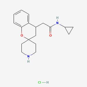 molecular formula C18H25ClN2O2 B14040434 N-cyclopropyl-2-(spiro[chroman-2,4'-piperidin]-4-yl)acetamide hydrochloride 
