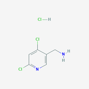 molecular formula C6H7Cl3N2 B1404044 (4,6-Dichloropyridin-3-yl)methanamine hydrochloride CAS No. 1428532-84-6