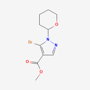 molecular formula C10H13BrN2O3 B1404047 5-溴-1-(氧杂环-2-基)-1H-吡唑-4-羧酸甲酯 CAS No. 1434142-09-2