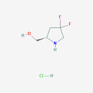 molecular formula C5H10ClF2NO B1404049 (S)-(4,4-Difluoropyrrolidin-2-yl)methanol hydrochloride CAS No. 623583-10-8