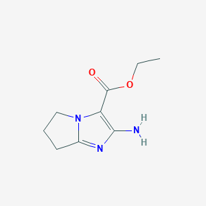 molecular formula C9H13N3O2 B140405 ethyl 2-amino-6,7-dihydro-5H-pyrrolo[1,2-a]imidazole-3-carboxylate CAS No. 150012-88-7