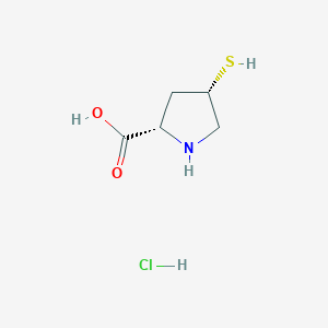molecular formula C5H10ClNO2S B1404050 (4S)-4-mercapto-L-proline hydrochloride CAS No. 78854-27-0