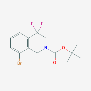 molecular formula C14H16BrF2NO2 B14040501 Tert-butyl 8-bromo-4,4-difluoro-3,4-dihydroisoquinoline-2(1H)-carboxylate 