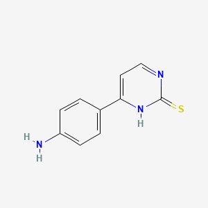 molecular formula C10H9N3S B1404054 4-(4-Amino-phenyl)-pyrimidine-2-thiol CAS No. 1355334-87-0
