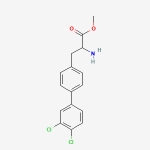 molecular formula C16H15Cl2NO2 B1404055 Methyl 2-amino-3-[4-(3,4-dichlorophenyl)phenyl]propanoate CAS No. 1212307-52-2