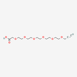 molecular formula C15H26O8 B14040567 3,6,9,12,15,18-Hexaoxahenicos-20-ynoic acid 