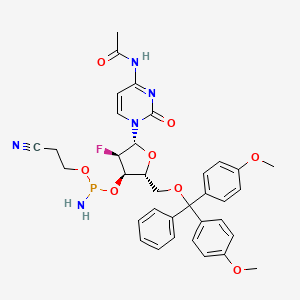 molecular formula C35H37FN5O8P B14040572 N4-Acetyl-5'-O-(4,4'-dimethoxytrityl)-2'-fluoro-2'-deoxycytidine-3'-(2-cyanoethyl diisopropylphosphoramidite) 